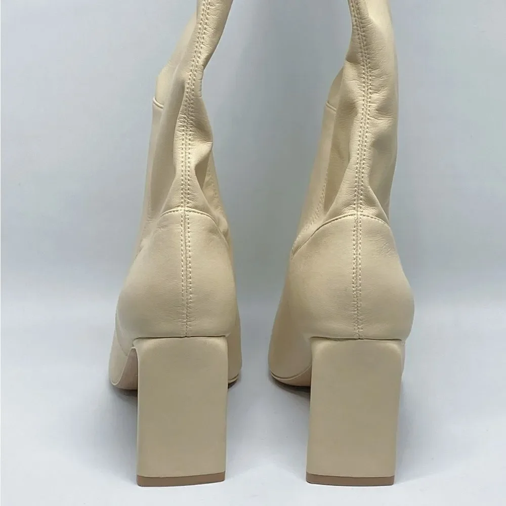 JONATHAN SIMKHAI  Everleigh Vegan Leather Thigh-High Boots size 39